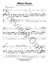 Million Pieces Guitar and Fretted sheet music cover